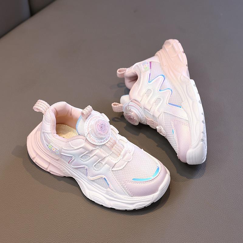 All-purpose Shoes - New Style Running Shoes with Snap Buttons - Girls' Soft Soled Shoes
