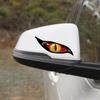 1 Pair Reflective Car Stickers Evil Horror Eye Pattern Scratches Covering Fun Decals For Rearview