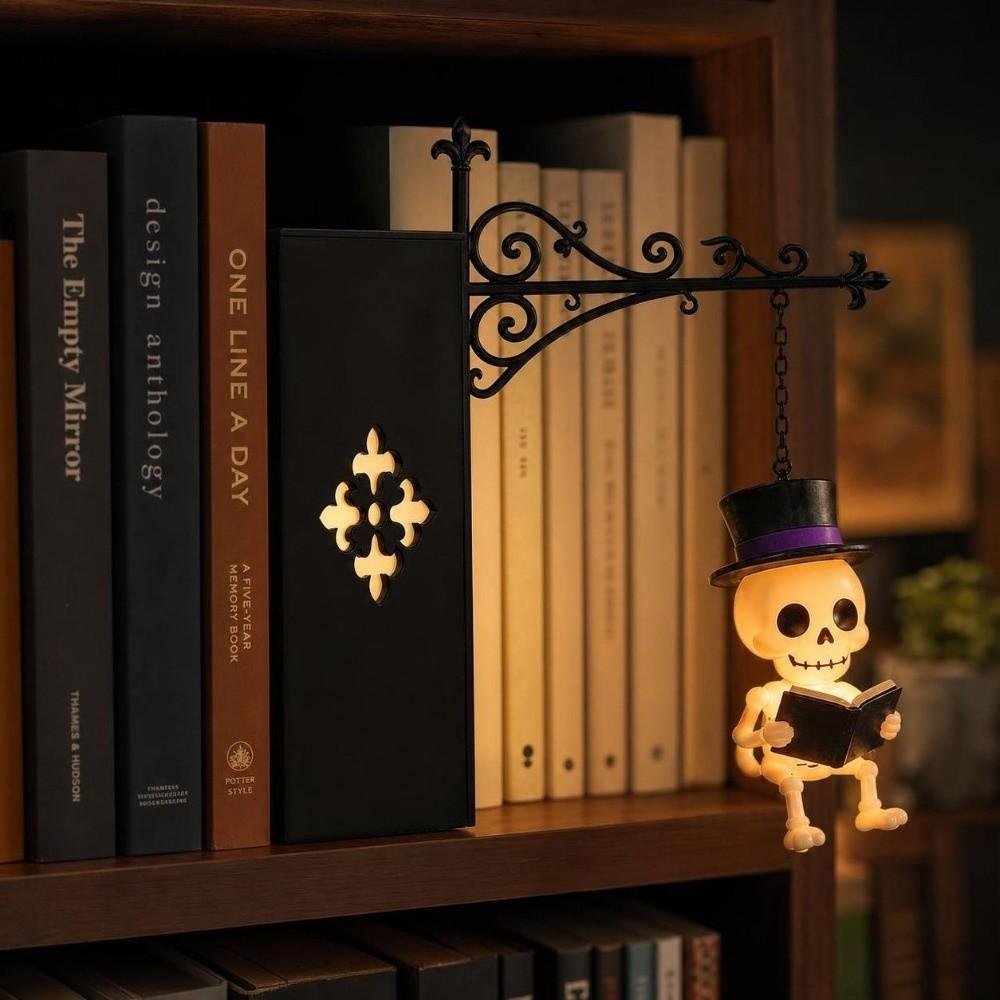 Warm White Light Bookshelf LED Lamp Metal Mini Bookshelf Light Night Reading Lamp  Book Lover Gifts