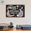 Vintage Musical Notes Metal Sign Retro Treble Clef Wall Art Rustic Iron Decor 7.8x11