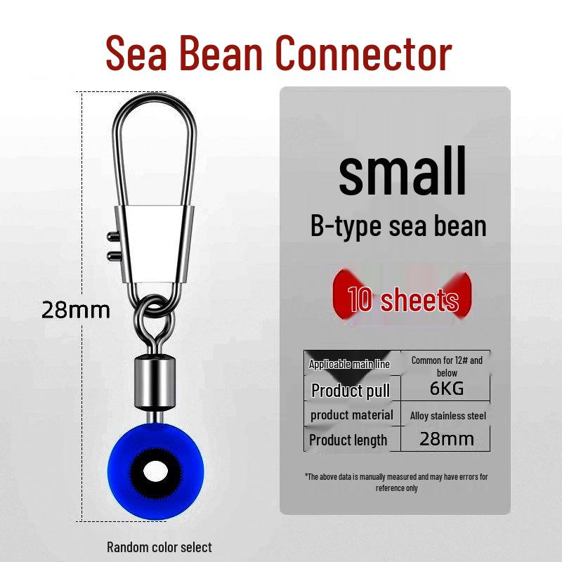 Conector Boabă de Mare în Formă de Opt pentru Pescuit la Stâncă: Ax pivotant și accesoriu plutitor glisant