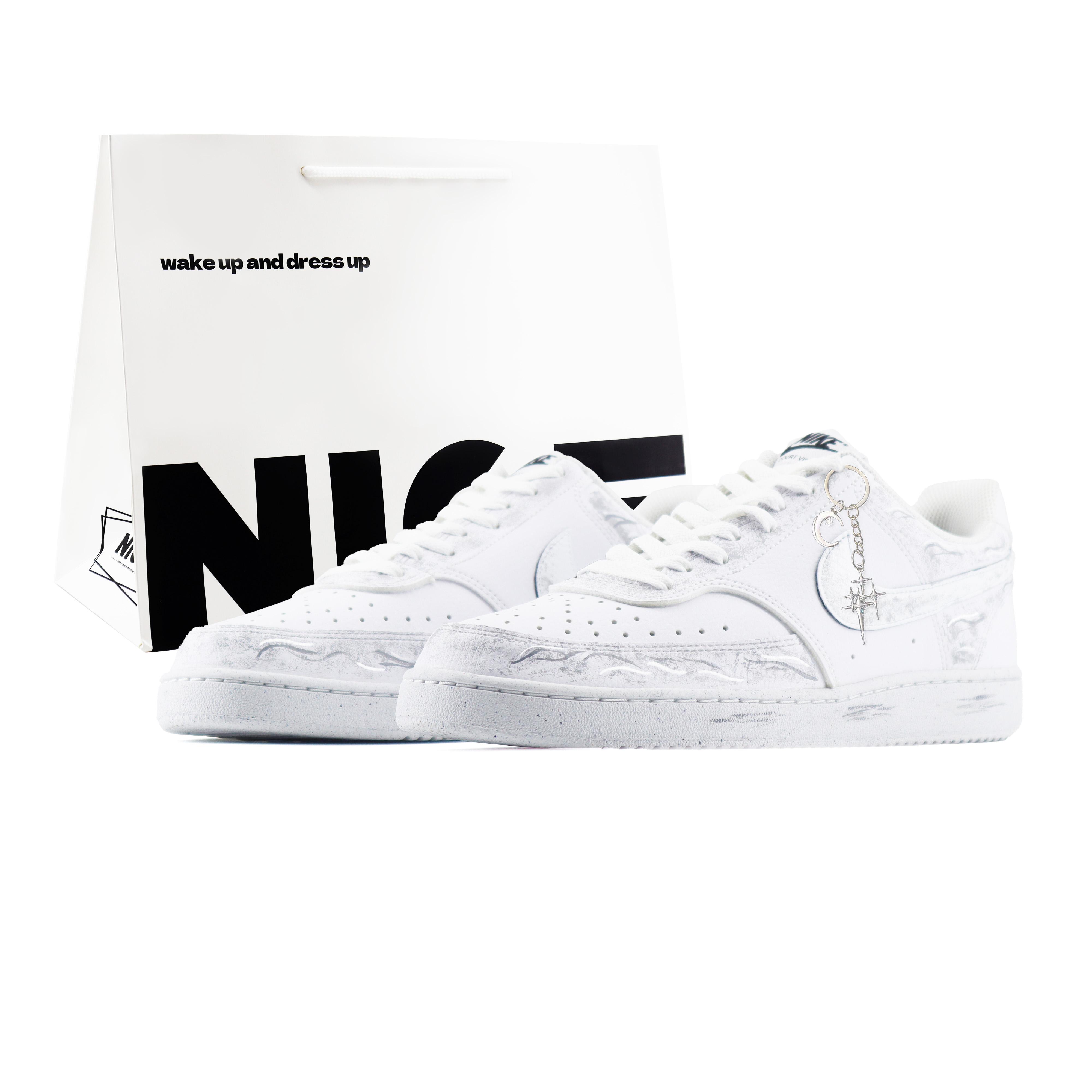 

Nike Court Vision 1 Next Nature Abrasion Resistant Lightweight Wear resistant And Lightweight Low top Skateboard Shoes DH2987-101(Team448-BOX) 42.5
