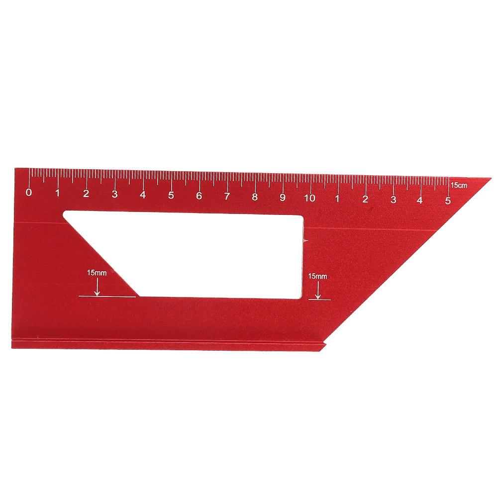 4590 Degree Multifunctional Aluminum Alloy Angle Ruler Marking Gauge Woodworking Tool (Red)