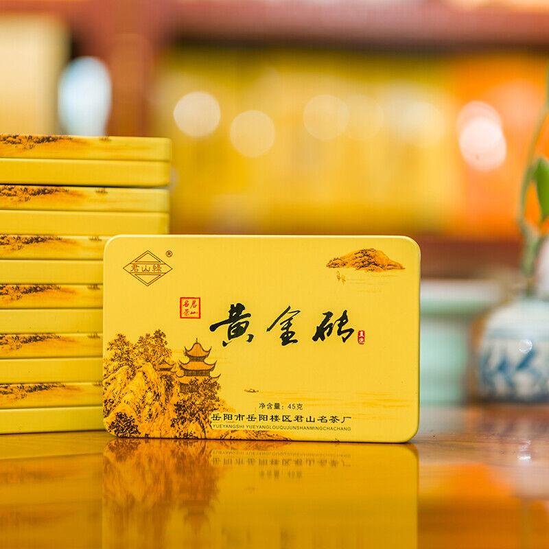 45g Jun Shan Huang Cha Premium Aromatic Yellow Tea Mini Gold Brick Pressed