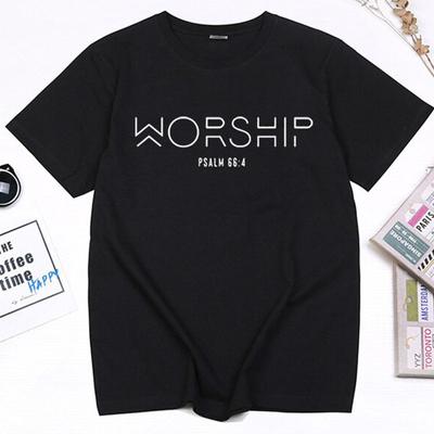 Summer Mikialong Worship Printed T-shirt Christian Faith Jesus Christogram T-shirt Short Sleeve Outdoor Jogging Cool Style T Shirt