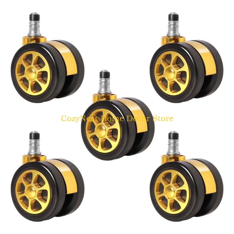 92MF 2.5Inch Office Chair Casters Shock Absorbing Smooth Rollers for Easy Movement