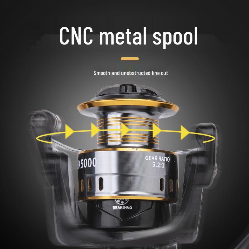 All-Metal Spool Spinning Reel for Sea Fishing Lure Rods