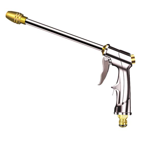 High Pressure Hose Nozzle Heavy Duty Metal Garden Hose Nozzle Multi Spray Modes Jet Mist Spray Nozzle for Garden Cleaning Car Patio Yard Pets A