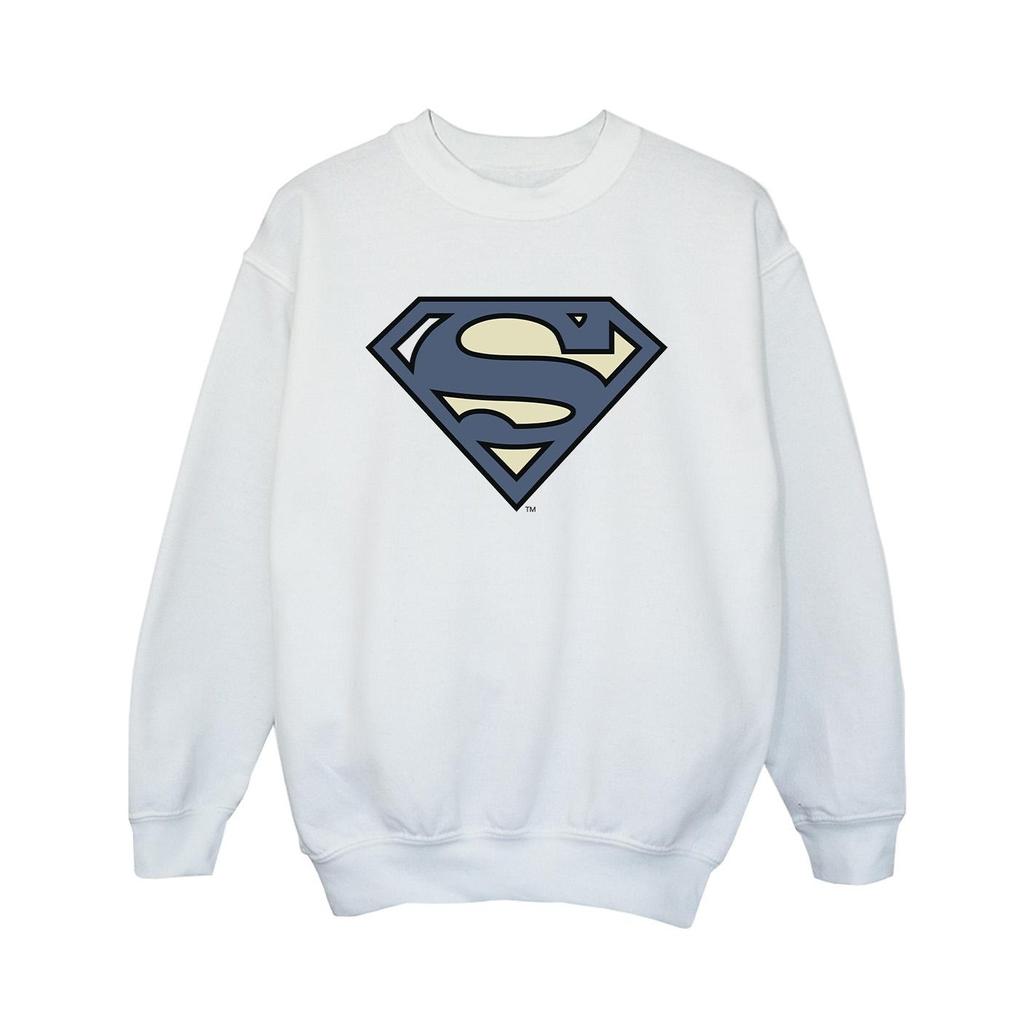 DC Comics Boys Superman Indigo Blue Logo Sweatshirt