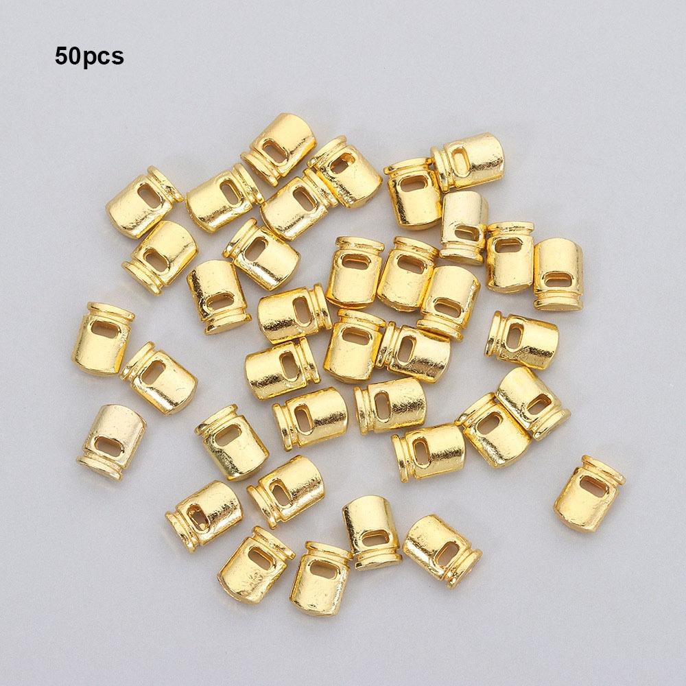 

50pcs Mini Buckle Decorative 5mm Metal Buckles DIY Doll Clothing Accessories золотой