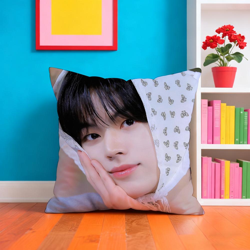 Kim Ddohoon Singer Pillow Case Pillow Case Plush Fabric Soft Double Sided Print Home Sofa High Quality Cushion