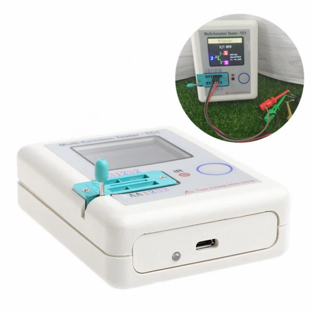 Hcskoss Transistor Spannungsdiode 160x128 Farbdisplay Multifunktion TFT Hintergrundbeleuchtung Transistortester für Vakuum und Kondensatoren Prüfer, Prüfer,