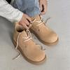 Mickey Round Head Martin Boots New Platform Heightening Big Head Derby Shoes Casual Shoes Short Boots