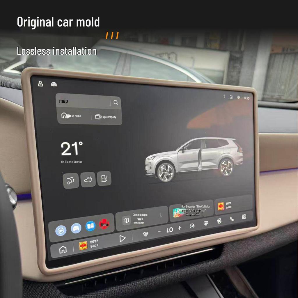 Volvo XC70 Center Console Displayschutz & Navigationsblende Silikonpad - Passend für 26 Modelle