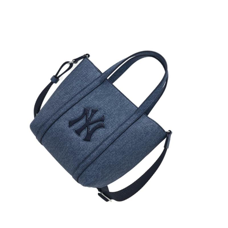MLB Artificial Leather Tote Bag, Shopping Bag, Shoulder Bag, Crossbody Bag, Handbag Regular Unisex Indigo Casual 3AORS884N-50INS
