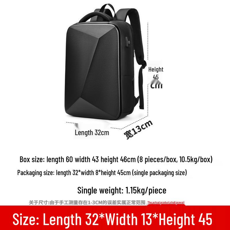 Men's Hard Shell Expandable Business & Travel Backpack with Laptop Compartment
