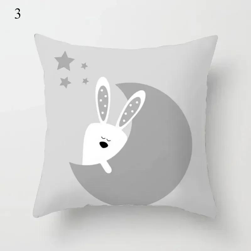 Simple Cartoon Cloud Moon Star Pattern Luxury Home Decorative Pillowcase Cushion Cover Living Room Sofa Cushion Cover