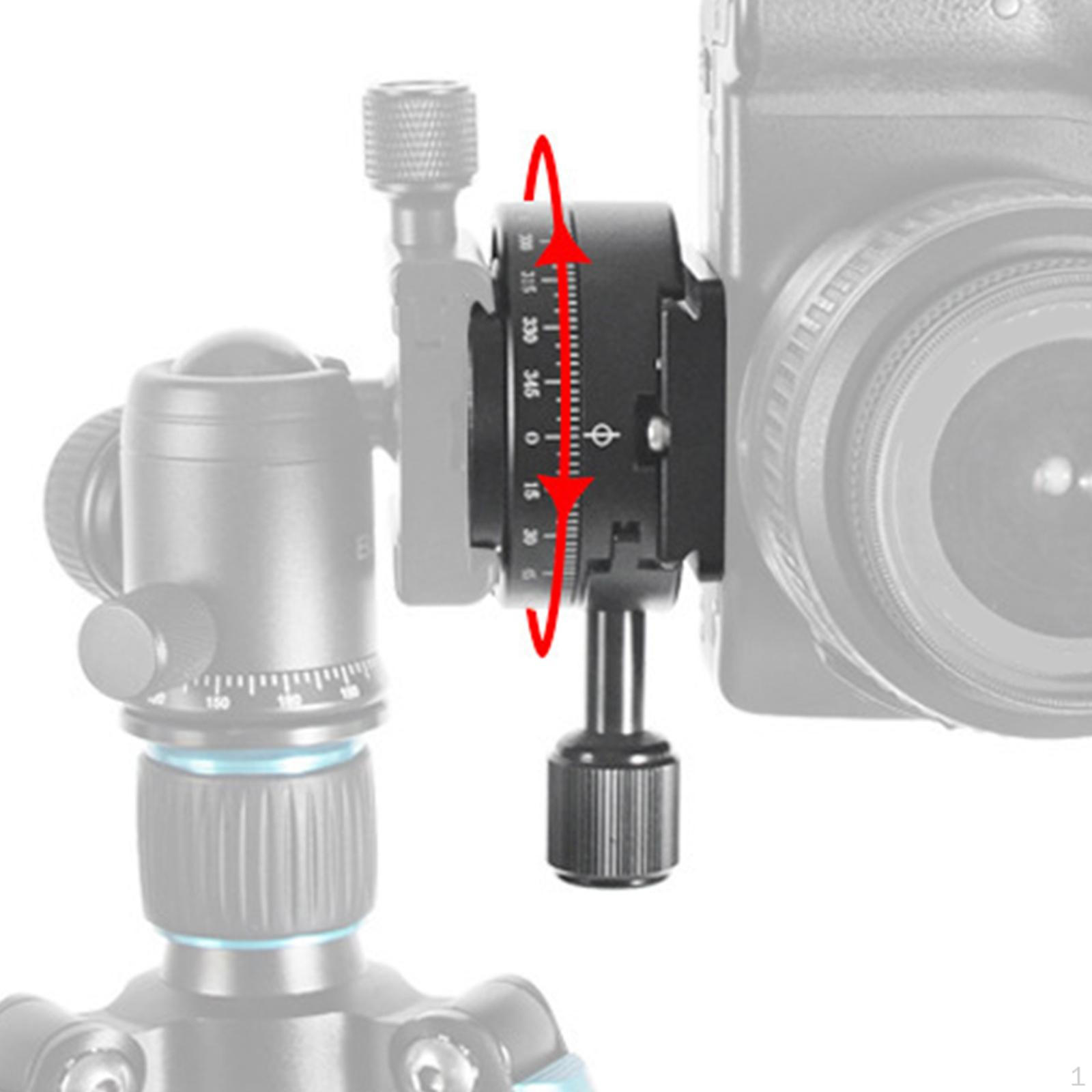 

360° Rotating Panoramic Quick Release Plate Clamp Camera Attachments Compact Aluminum Alloy