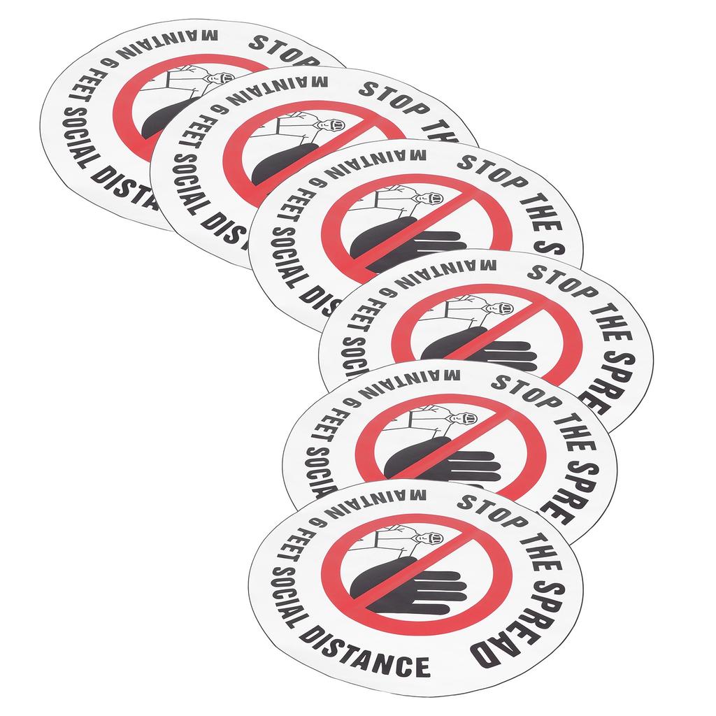 2 Sätze Social Distancing Schild Abstand halten Wandaufkleber für Zuhause Supermarkt Öffentlicher Ort