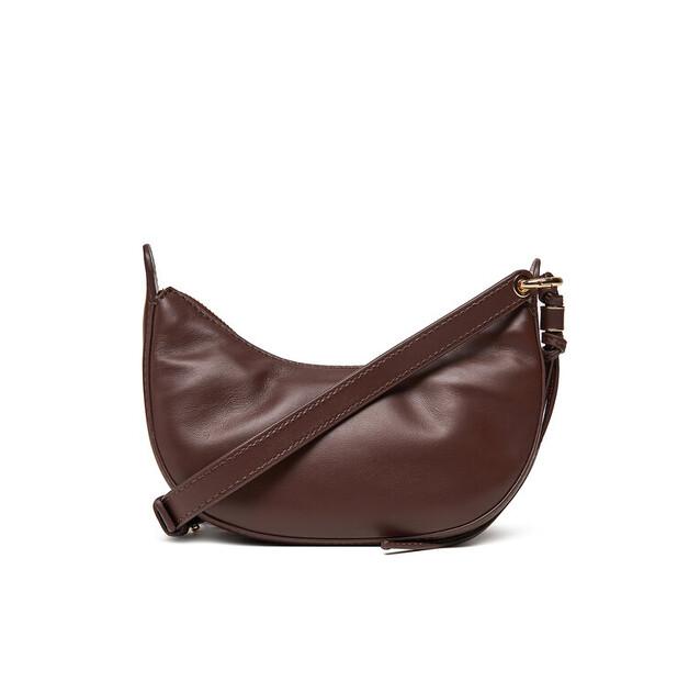 Bag Tommy Hilfiger Tommy Hilfiger Moon Leather Mini Crossover AW0AW17466 Brown