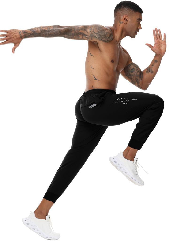 Yundobop Jogger Training Pants with UV UPF and Reflective Perfect for Outdoor and Winter Men's Pants, Protection, 50+, Sweat-Wicking, Quick-Drying,