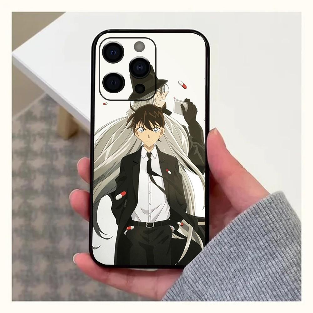 Detective C-Conan Anime Phone Case For Apple iPhone 15,14,13,12,11,Pro,X,XS,Max,XR,Plus,Mini Soft Black Cover
