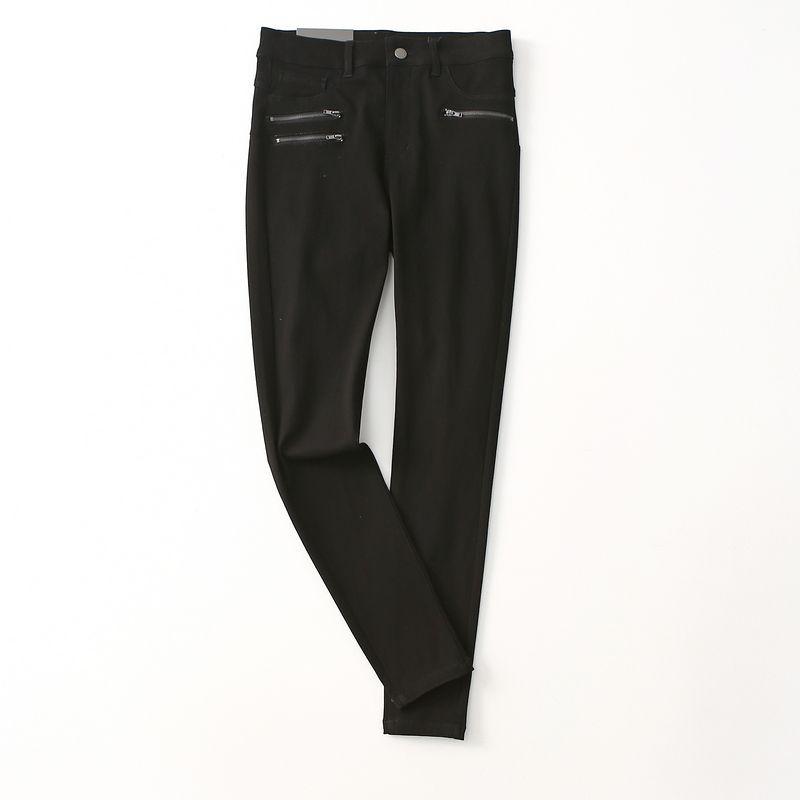 

Экспорт Экспорт Супер Эластичный Силм Стройнящий Весна и Осень Черные Стрейч Брюки для Ног Высокая Посадка Брюки-Карандаш Укороченные Брюки для Женщин Black Eurocode-2XL