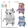 Children'S Handmade Painting Diy Creative Hand-Painted Parent-Child Activity Blank Coloring Graffiti Dinosaur Inflatable Toy