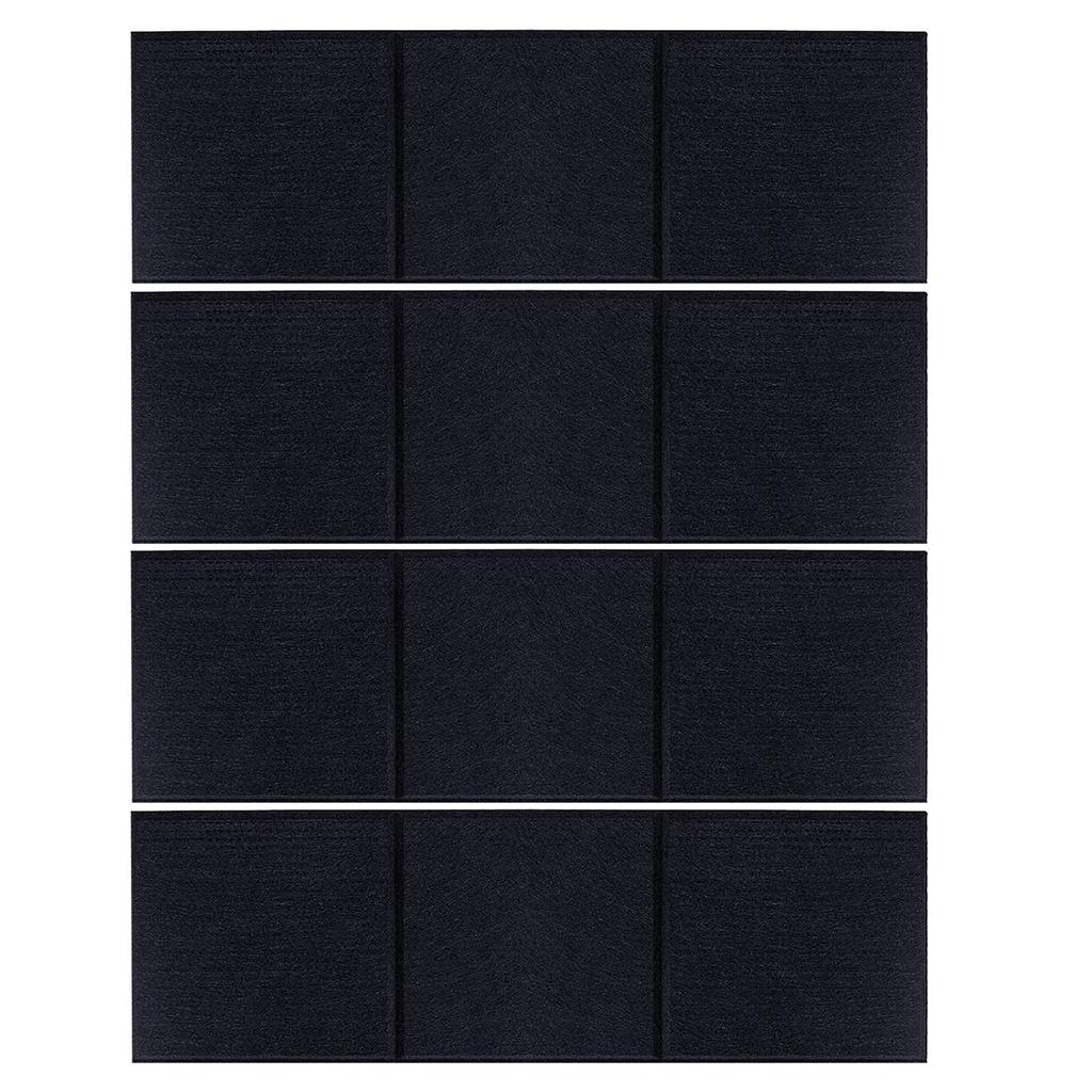 Set of 12 Self Adhesive Acoustics Foam Panels Square Soundproof Wall Panels Suitable for Recordings Studios Bedroom