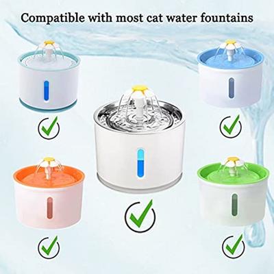 Filter für Katzenbrunnen, dreifaches Filtersystem, Filter für Haustierbrunnen für Katzen, Ersatz für automatischen Katzenbrunnen mit 2,5 l Fassungsvermögen