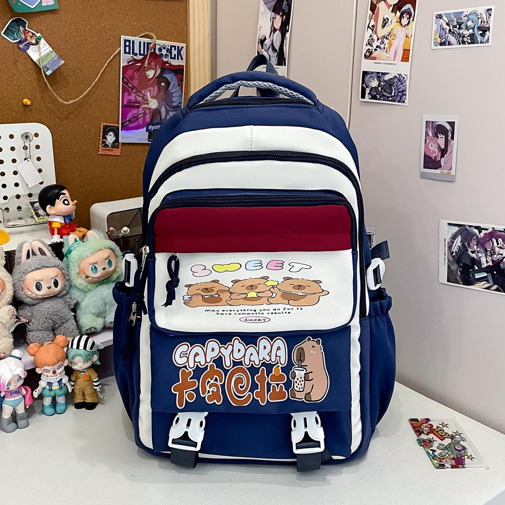 Schoolbag Japanese ins New Second Dimensional Yuan Fresh Sweet Cute Cartoon Backpack Junior High School Student Casual Lightweight Backpack