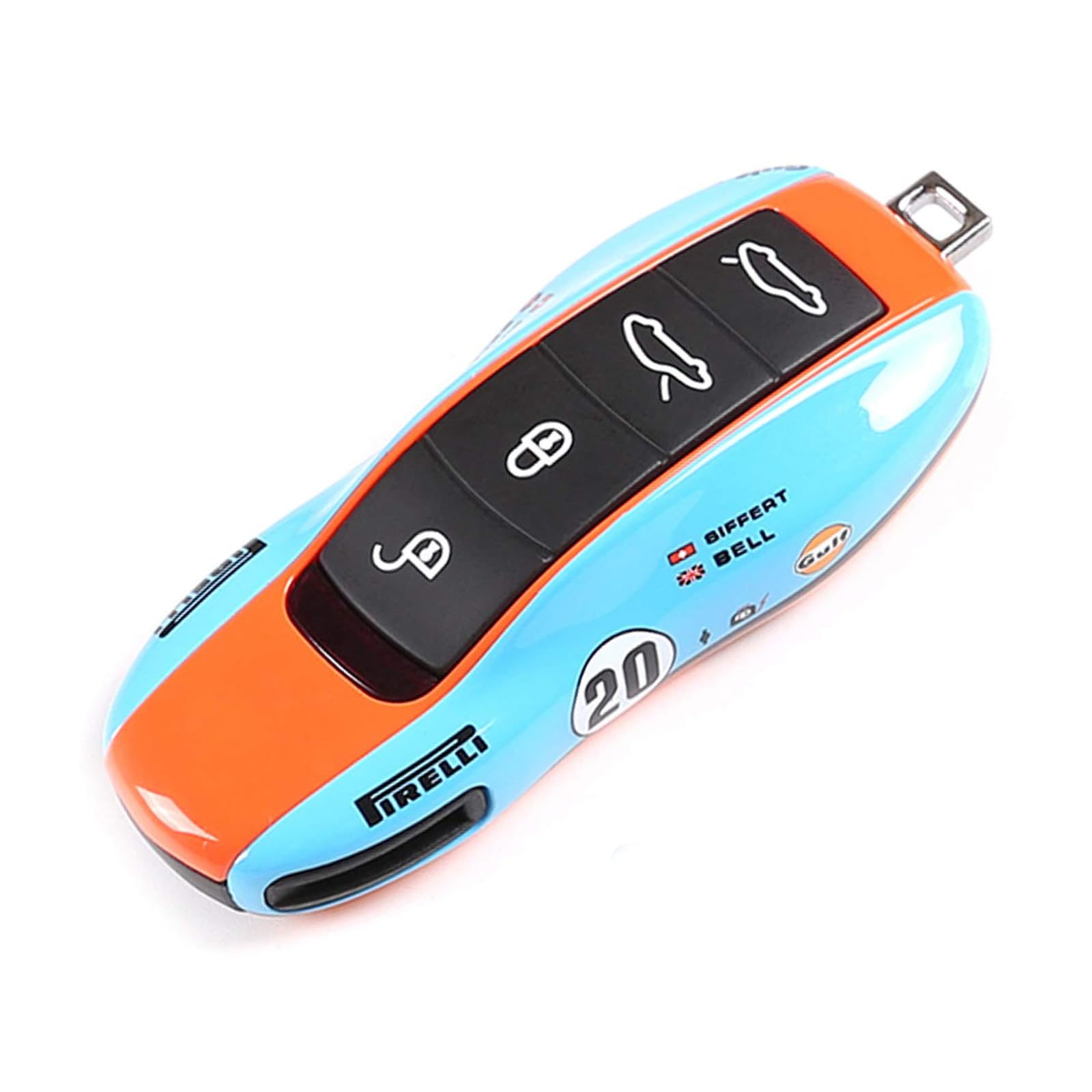 

LIMBQS Porsche 911 Cayenne Panamera Macan Key Painted Key Case Key Fob Shell Cover for Keyless Cover, (Porsche Accessory) (Blue)