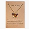 European and American Hot-selling Bohemian Alloy Butterfly Pendant Necklace Pendant Set Collarbone Chain Jewelry Card Pack