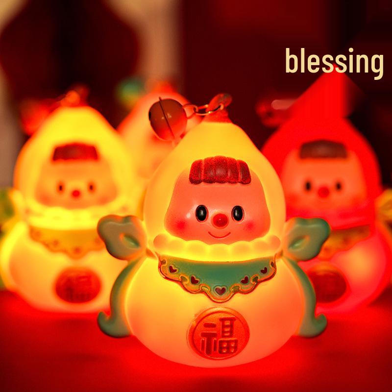 2025 Chinese Style Fu Lu Night Light: Children's Luminous Handheld Lantern for New Year's Day Gifts
