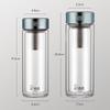 Heenoor Double-Layer Titanium Antibacterial Glass Tea Infuser Bottle