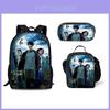 Set Zaino Harry Potter Con Borsa Scolastica in Nylon e Astuccio Per Studenti
