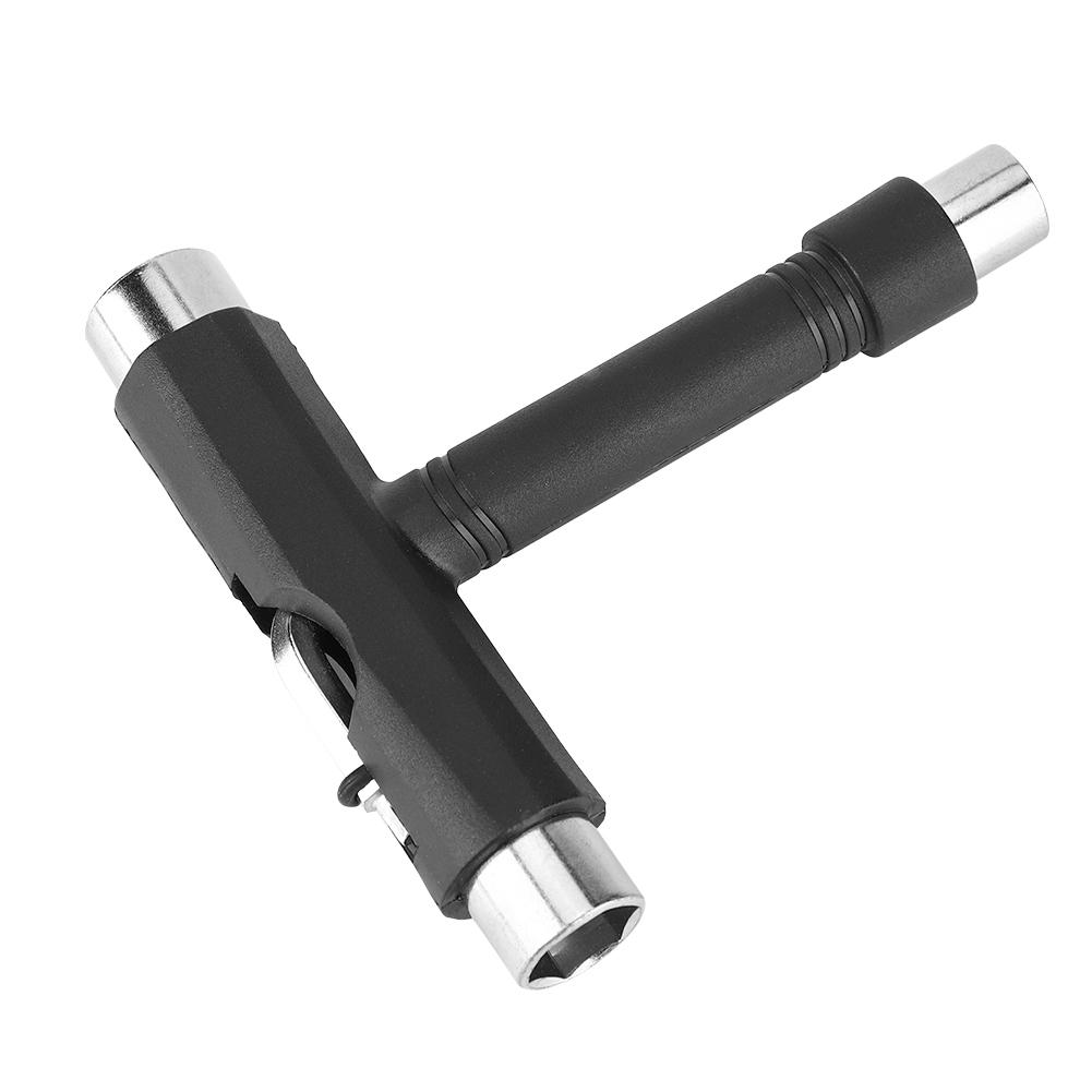 2 Sets Steel Durable Portable Plastic Covered Edge Skateboard T Shape Skate Wrench Repair Tool Accessory