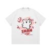 Kawaii Cute Kitten Puppy Graphic Blouse Best Friend Short Sleeves Women Couple T-shirt Y2k Girlfriends Clothing Streetwear Tops