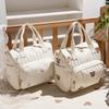 Embroidery Baby Diaper Organizer Korean Style Quilted Embroidered Shoulder Bag Mummy Bag  Outdoor