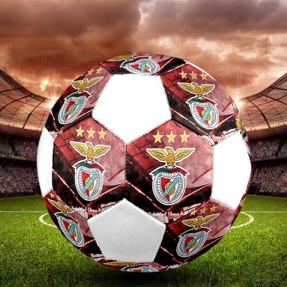 1 Stück SL Benfica Logo Größe 5 Fußball PragHallenfußball Bunt Alle Altersgruppen Maschinengenäht PVC Wettkampfbereit Langlebig Hoher Rückprall