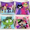 Anime Teen Titans Go! Cushion Cover Comfortable Reversible Pillow Cover Ideal for Car Sofa Bedroom & Beyond