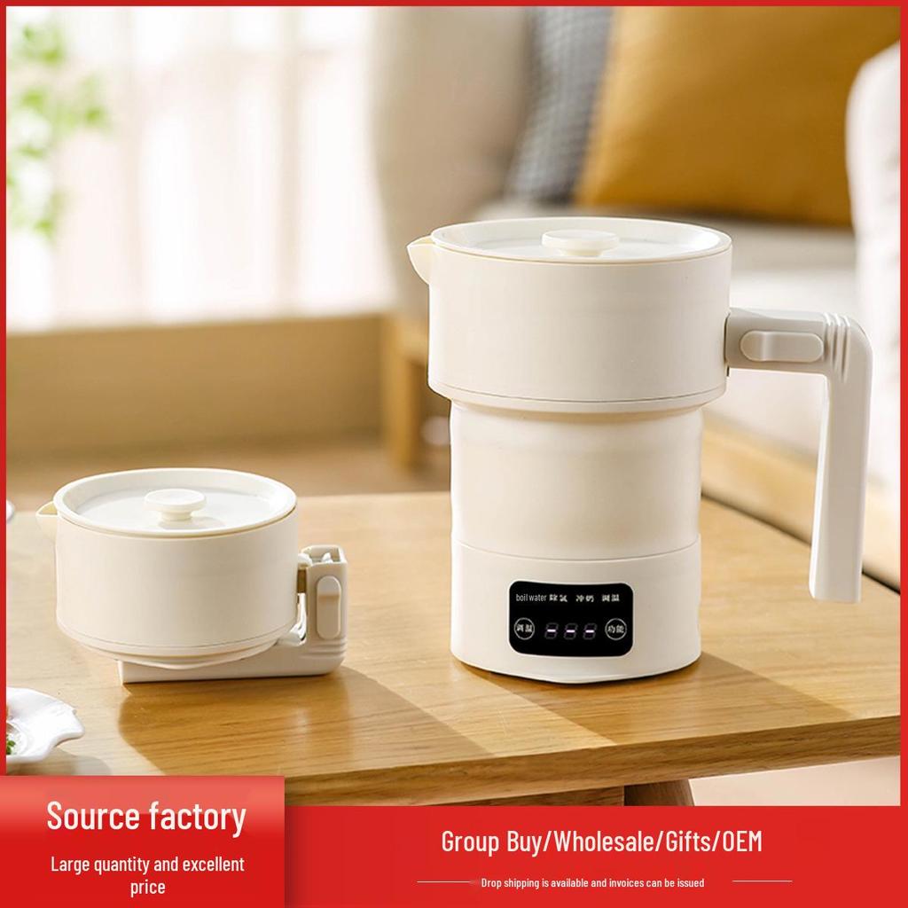 Portable Silicone Folding Electric Kettle - Compact Travel Water Boiler with Stainless Steel