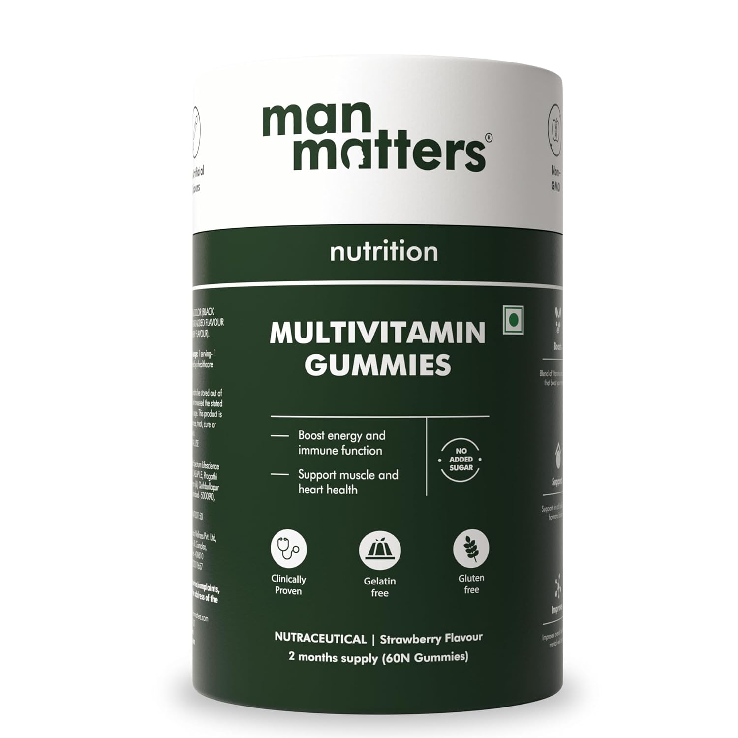 

Man Matters Multivitamin Gummies For Men No Added Sugar Essentials With 15 Nutrients For Energy Wellness 60 Gummies