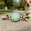 Dog Ball Chew Toy Teeth Cleaning Toy Interactive Rope Knot Tug-of-War Toy for Small to Large Dogs Fetch Training