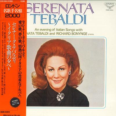 LP Record RENATA TEBALDI, RICHARD BONYNGE - An Evening of Italian Songs K20C9363 LONDON Japan Obi Classical Used