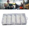 50pcs Strong Pull Lure Baits Fishing Hook with Feather Size 10 8 6 4 2 Feathered Treble Hook Barbed Hook for Crankbait