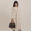 Eleganter Wollmischmantel in koreanischem Stil, mittellang