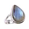 Natural Labradorite Gemstone 925 Solid Sterling Silver Jewelry Ring Size 7 u7t31