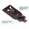 Slim Outdoor Leather Fanny Pack with Card Slots & Magnetic Buckle Phone Case