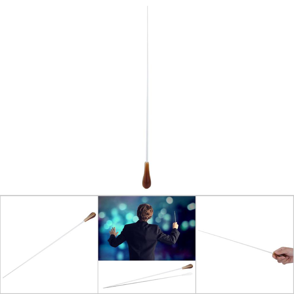 Music Baton Professional Orchestra Conductor Baton Concert Conducting Stick with Handle(Yellow)